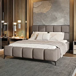 Petits-Meubles Lit coffre 160x200 sommier inclus Mira Beige