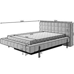 Petits-Meubles Lit coffre 180x200 sommier inclus Ezio Brique Online