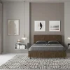 Ityhome Lit coffre 140x200 tête de lit droite Demas noyer Online