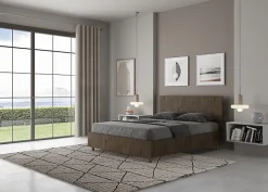 Ityhome Lit coffre 140x200 tête de lit droite Demas noyer Online