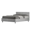 Ityhome Lit coffre 140x190 tête de lit droite avec lattes en ciment Ankel