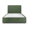 Sommeil De Plomb Lit coffre 180x200cm avec tête de lit tapissier Tissu Vert - Hauteur totale : 39cm