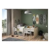 Diagone Lit combiné enfant OSCAR - 90 x 190 cm - Chene clair / Blanc - Sale