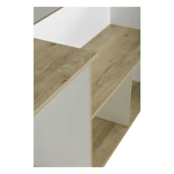 Diagone Lit combiné enfant OSCAR - 90 x 190 cm - Chene clair / Blanc - Sale