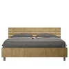 Ityhome Lit conteneur Ankel 160x200 avec tête de lit droite et lattes en chêne