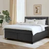 Konsimo Lit continental ARDEA 160x200 cm, tête de lit matelassée en velours, anthracite Best
