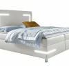 Mobilier1 Lit continental Baltimore 173, Double, Blanc, Faux cuir, Disponible