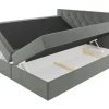 Mobilier1 Lit continental Baltimore 159, Double, Bleu, Tissu, Disponible Online
