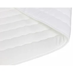Mobilier1 Lit continental Baltimore 175, Double, Brun clair, Tissu, Disponible