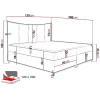 Mobilier1 Lit continental Baltimore 178, Unique, Vert, Tissu, Disponible Clearance