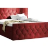 Mobilier1 Lit continental Baltimore 161, Unique, Rouge, Tissu, Disponible Sale