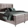 Mobilier1 Lit continental Baltimore 185, Double, Marron, Tissu, Disponible