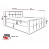 Mobilier1 Lit continental Baltimore 138, Double, Marron, Faux cuir, Disponible Sale