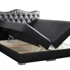 Mobilier1 Lit continental Baltimore 162, Double, Noir, Faux cuir, Disponible New