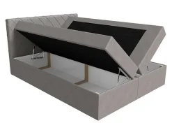 Mobilier1 Lit continental Baltimore 127, Unique, Vert, Tissu, Disponible Discount