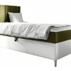 Mobilier1 Lit continental Baltimore 170, Unique, Vert, Faux cuir, Disponible