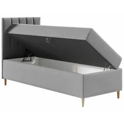 Mobilier1 Lit continental Baltimore 170, Unique, Vert, Faux cuir, Disponible