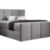 Mobilier1 Lit continental Baltimore 154, Unique, Gris, Tissu, Disponible Online
