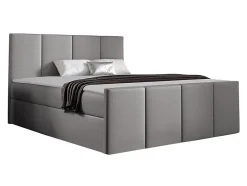 Mobilier1 Lit continental Baltimore 154, Unique, Gris, Tissu, Disponible Online