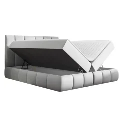 Mobilier1 Lit continental Baltimore 152, Double, Vert, Tissu, Disponible