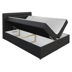 Mobilier1 Lit continental Baltimore 115, Double, Rose, Tissu, Disponible Hot