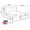 Mobilier1 Lit continental Comfivo 225, Double, Rouge, Tissu, Disponible
