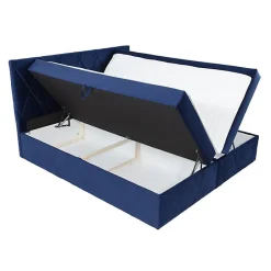 Mobilier1 Lit continental Comfivo 225, Double, Rouge, Tissu, Disponible