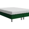 Mobilier1 Lit continental Logan 101, Double, Vert, Tissu, Disponible