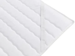 Mobilier1 Lit continental Memphis 103, Double, Gris, Tissu, Disponible