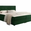 Mobilier1 Lit continental Memphis 114, Double, Vert, Tissu, Disponible Best