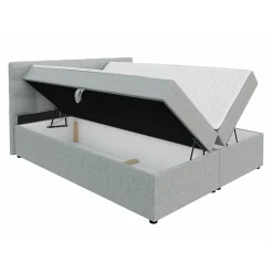 Mobilier1 Lit continental Memphis 115, Double, Vert, Tissu, Disponible