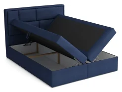 Mobilier1 Lit continental Pomona 115, Double, Brun clair, Tissu, Disponible Hot