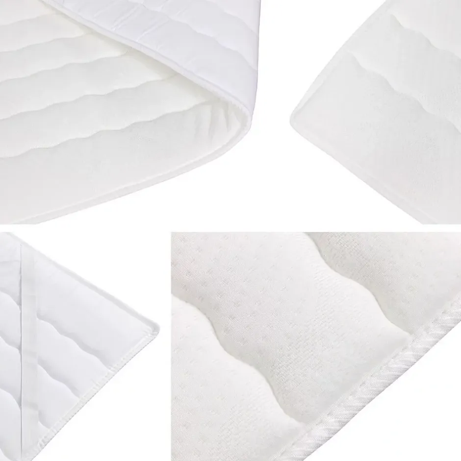 Mobilier1 Lit continental Pomona 115, Double, Brun clair, Tissu, Disponible Hot