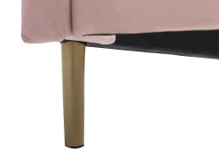 Vente-unique Lit coquillage 160 x 200 cm - Velours - Rose - LIVAYA