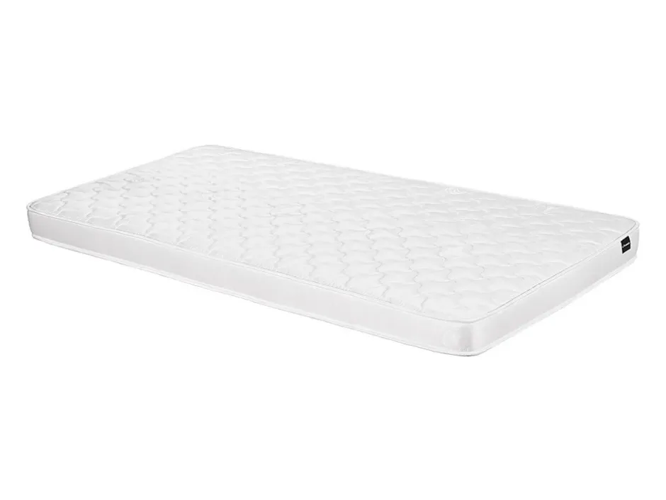 Vente-unique Lit coquillage 90 x 190 cm avec 2 tiroirs - Velours - Blanc + Matelas - MOANA Outlet