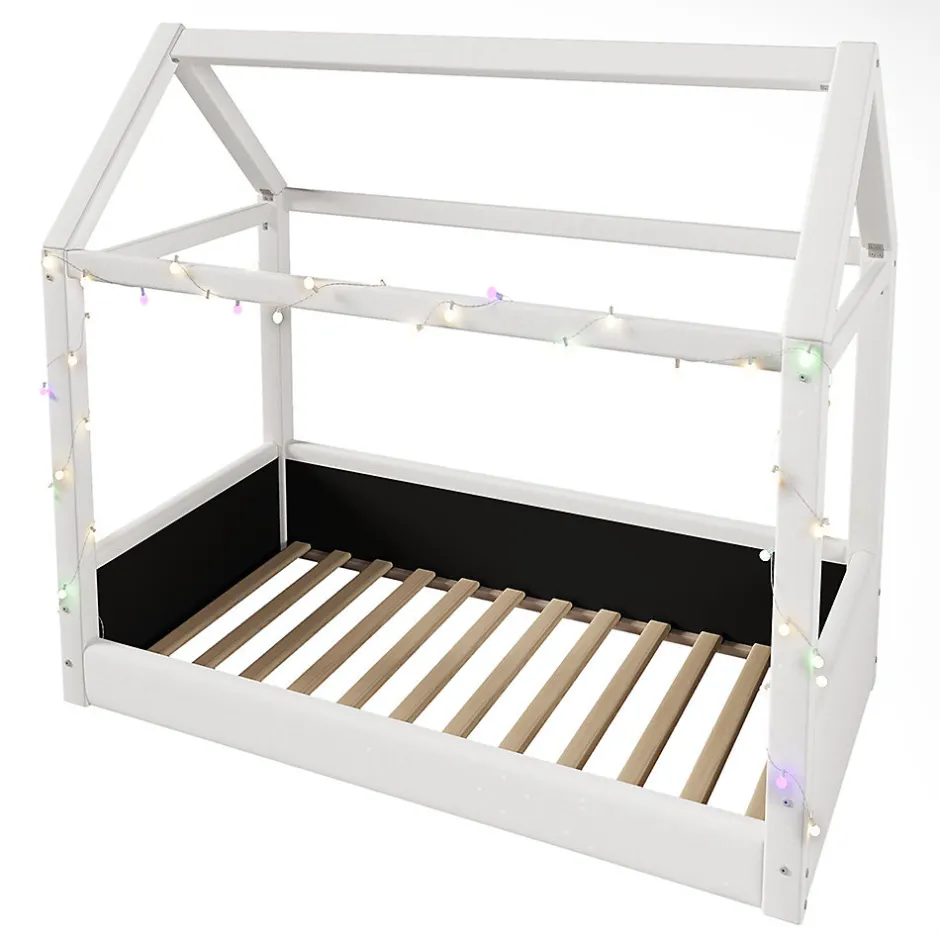 Blackcolors Lit de jour rembourré 90x200 cm, éclairage LED - beige