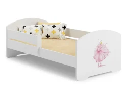 Kobi Lit d'enfant LUK avec balustrade 140x70 Princesse en couronne Online