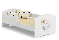 Kobi Lit d'enfant LUK avec balustrade 160x80 Eléphant Sale