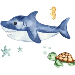 Kobi Lit d'enfant LUK avec tiroir et tringle 160x80 Shark Hot