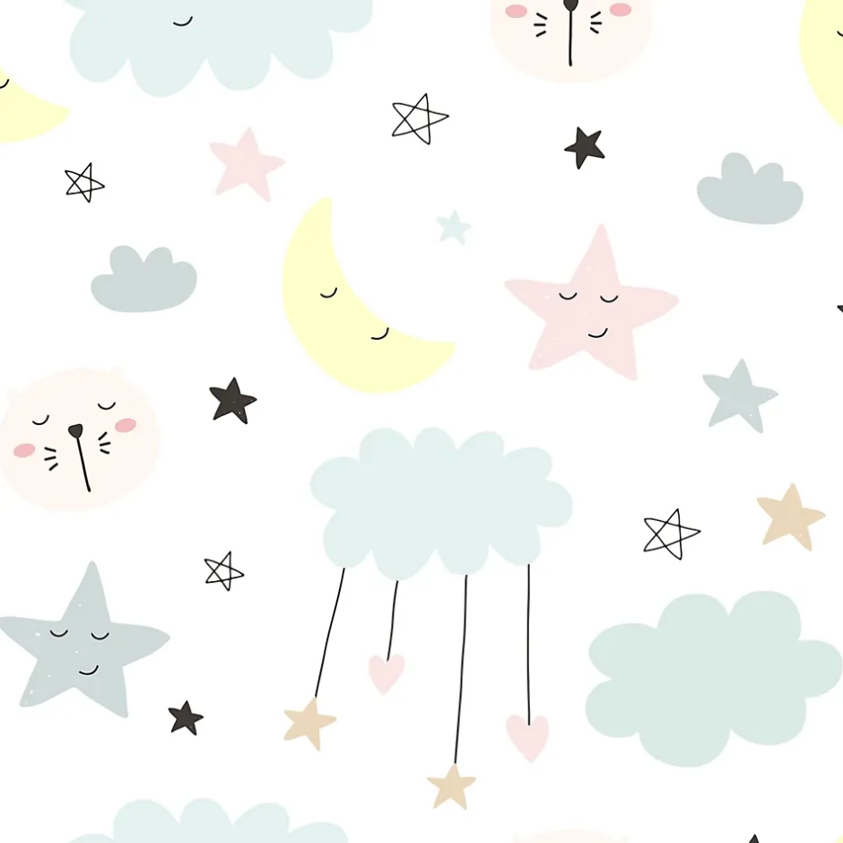 Kobi Lit d'enfant LUK avec tiroir et barreaux 160x80 étoiles New