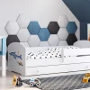 Kobi Lit d'enfant LUK avec tiroir et tringle 140x70 Shark Outlet