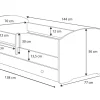 Kobi Lit d'enfant LUK avec tiroir et tringle 140x70 GOL Hot