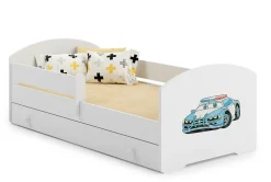 Kobi Lit d'enfant LUK avec tiroir et tringle 160x80 Police