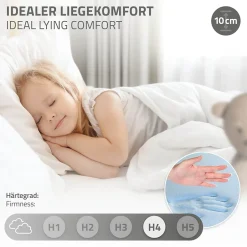 Enfant Ml-Design Lit d'enfant 80x160 cm naturel en bois de pin massif style maison avec sommier et matelas