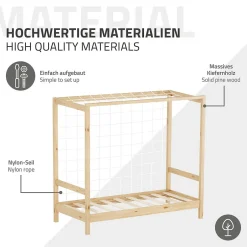 Ml-Design Lit d'enfant 70x140 cm naturel beige bois de pin avec but de football et sommier à lattes
