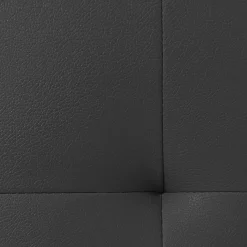 Meubletmoi Lit double 160 x 200 cm en simili noir + sommier fixe - PANDORA Best