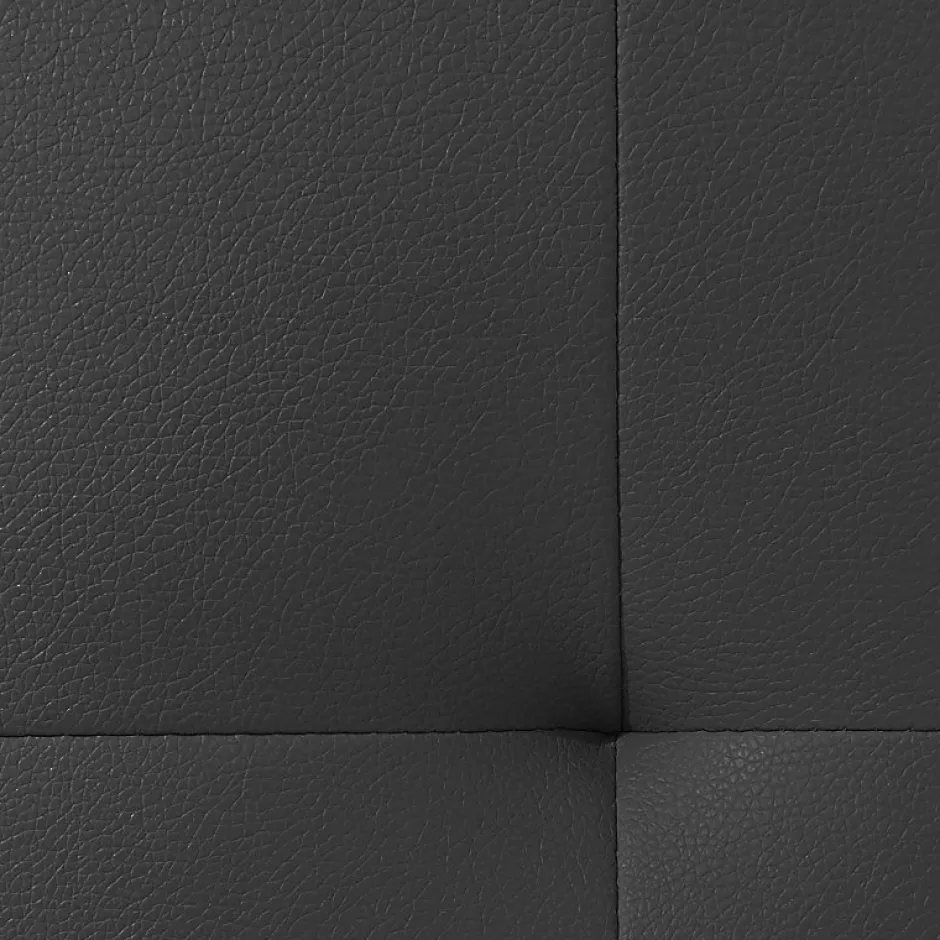 Meubletmoi Lit double 160 x 200 cm en simili noir + sommier fixe - PANDORA Best