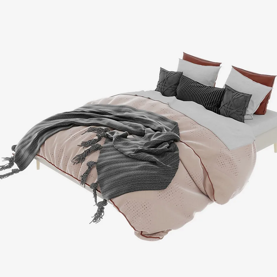 Okwish Lit Double Adulte 160x200 cm - Lit Sans Tête de Lit, Sans Matelas, Velours Moderne et Bas, Cadre Stable en Composite, Beige Sale