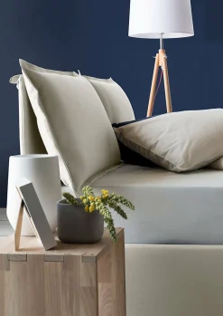 Talamo Italia Lit double Askari, Lit coffre en tissu, Ouverture frontale, Convient pour matelas 140x190 cm, 100% Made in Italy, Beige