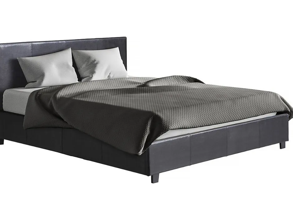 Habitat Et Jardin Lit double avec coffre "Carla" - 140 x 190 cm - Noir